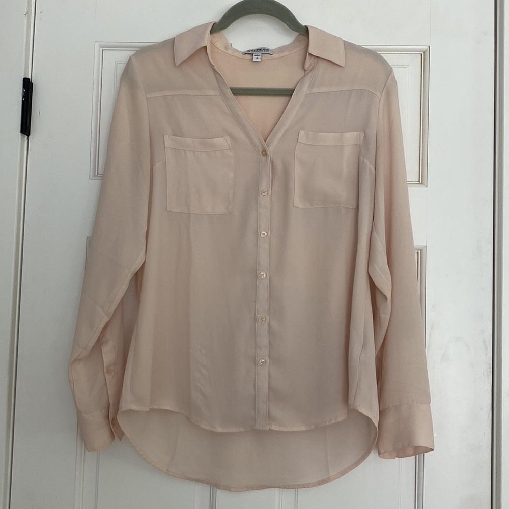 Express Pale Pink Portofino Button Down Shirt